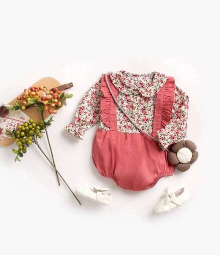 baby girl floral romper