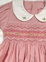 Girls Pink Smocked Dress smocked
