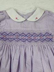 Girls Purple Smocked Dress forny
